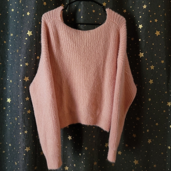 Forever 21 | Pink Infinity Closure Sweater with Pearls Large - Picture 2 of 4